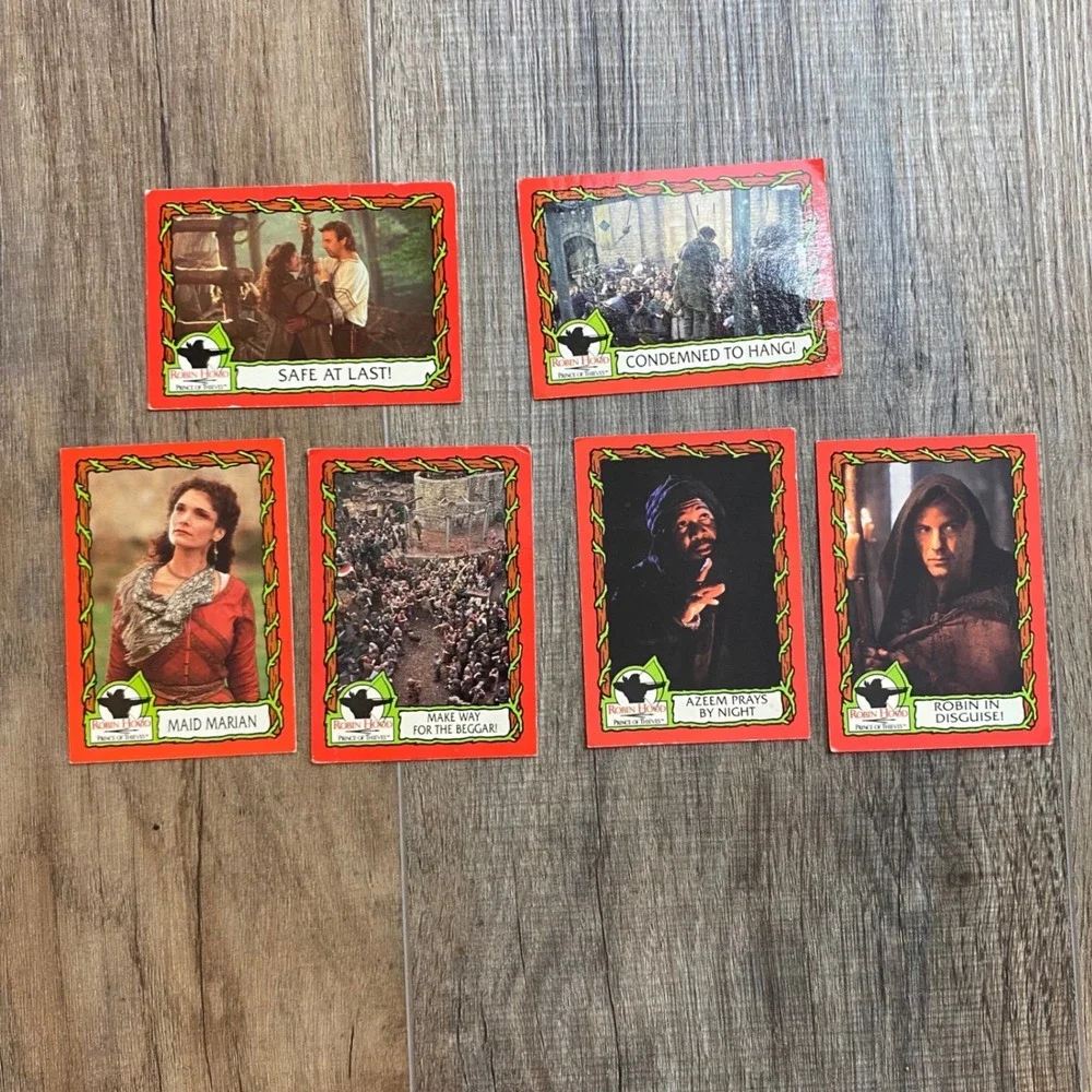 1991 Robin Hood Prince of Thieves Trading Cards Lot of 6 Morgan Creek Vtg 90s